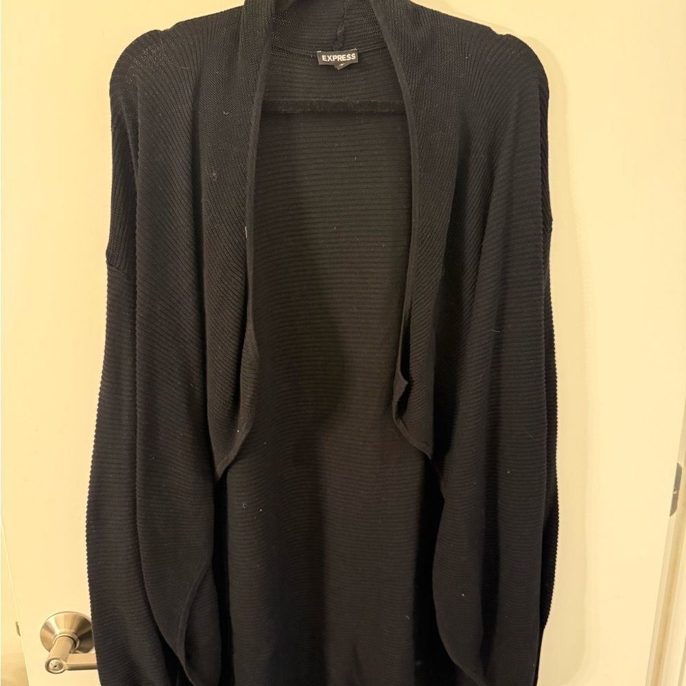 Express Women's Black Open Front Cardigan